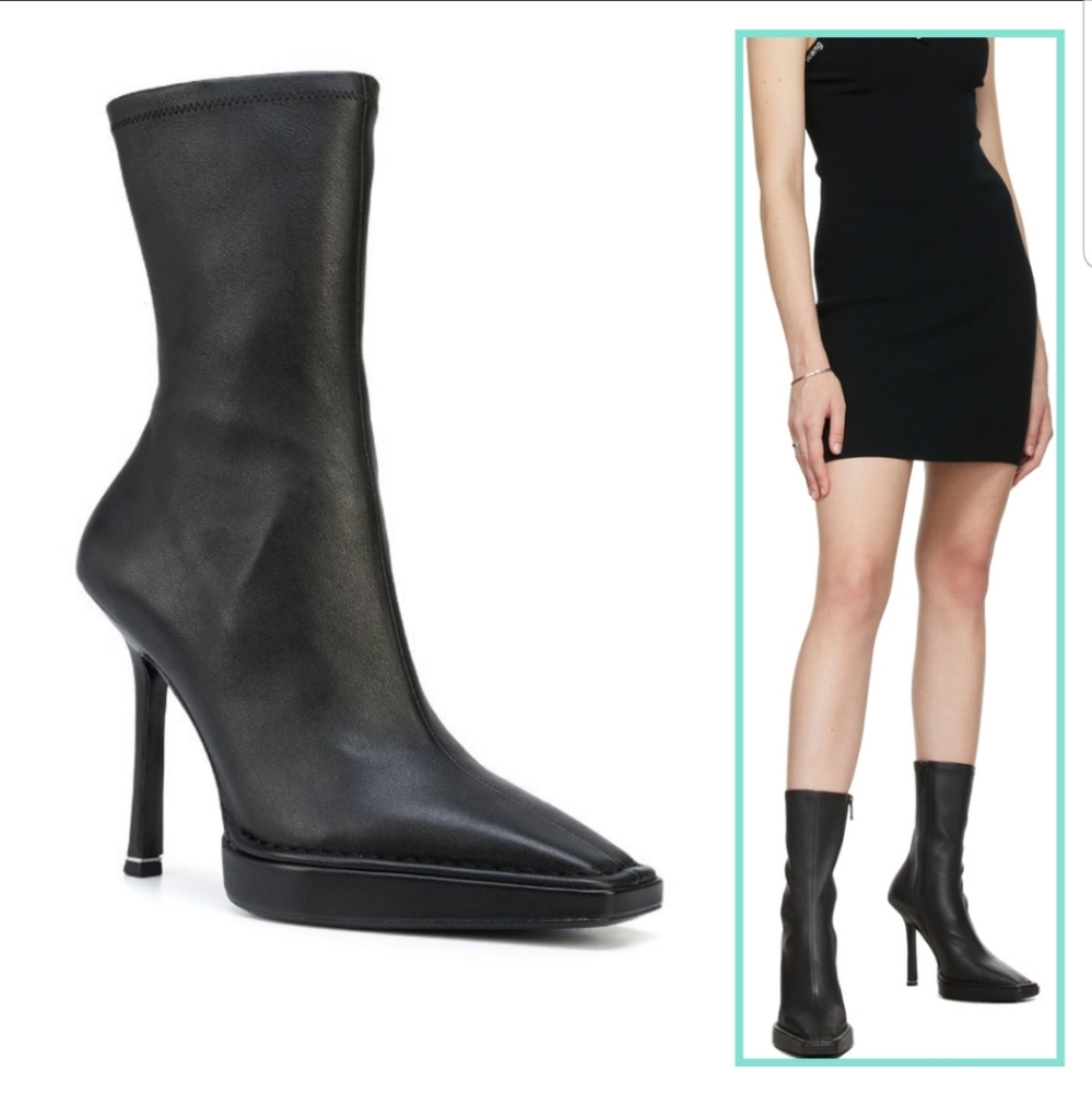 ALEXANDER WANG Bardot Platform Ankle Boots